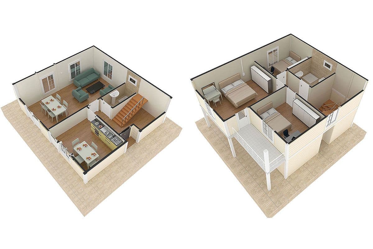 130 m² Prefabrik Villa 3+1