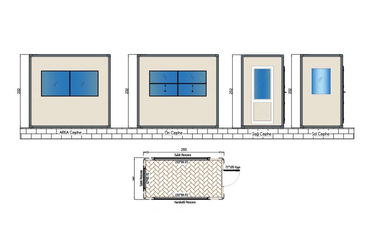 Panel Kabin 135x260cm