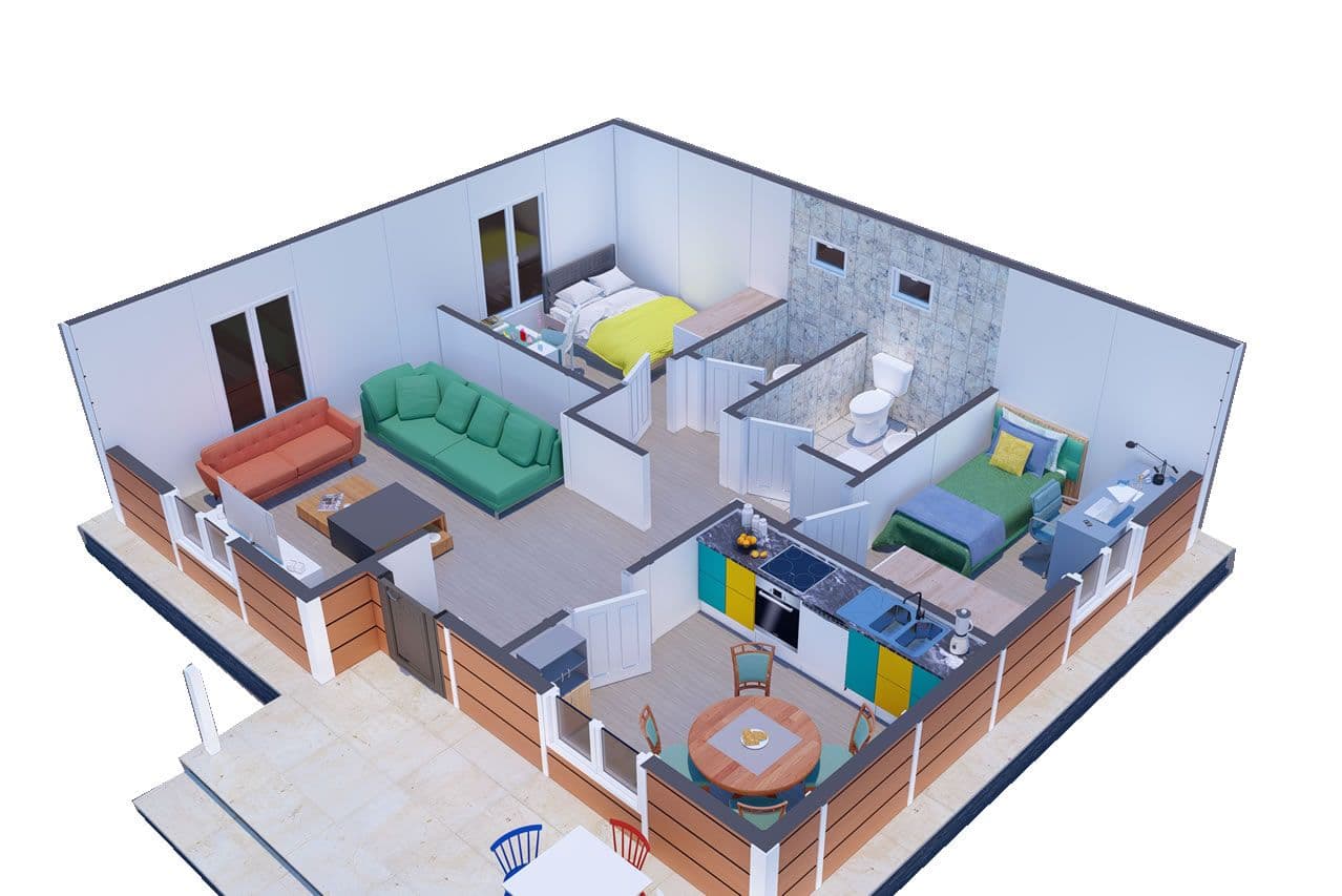 78 m² Çelik Ev 2+1