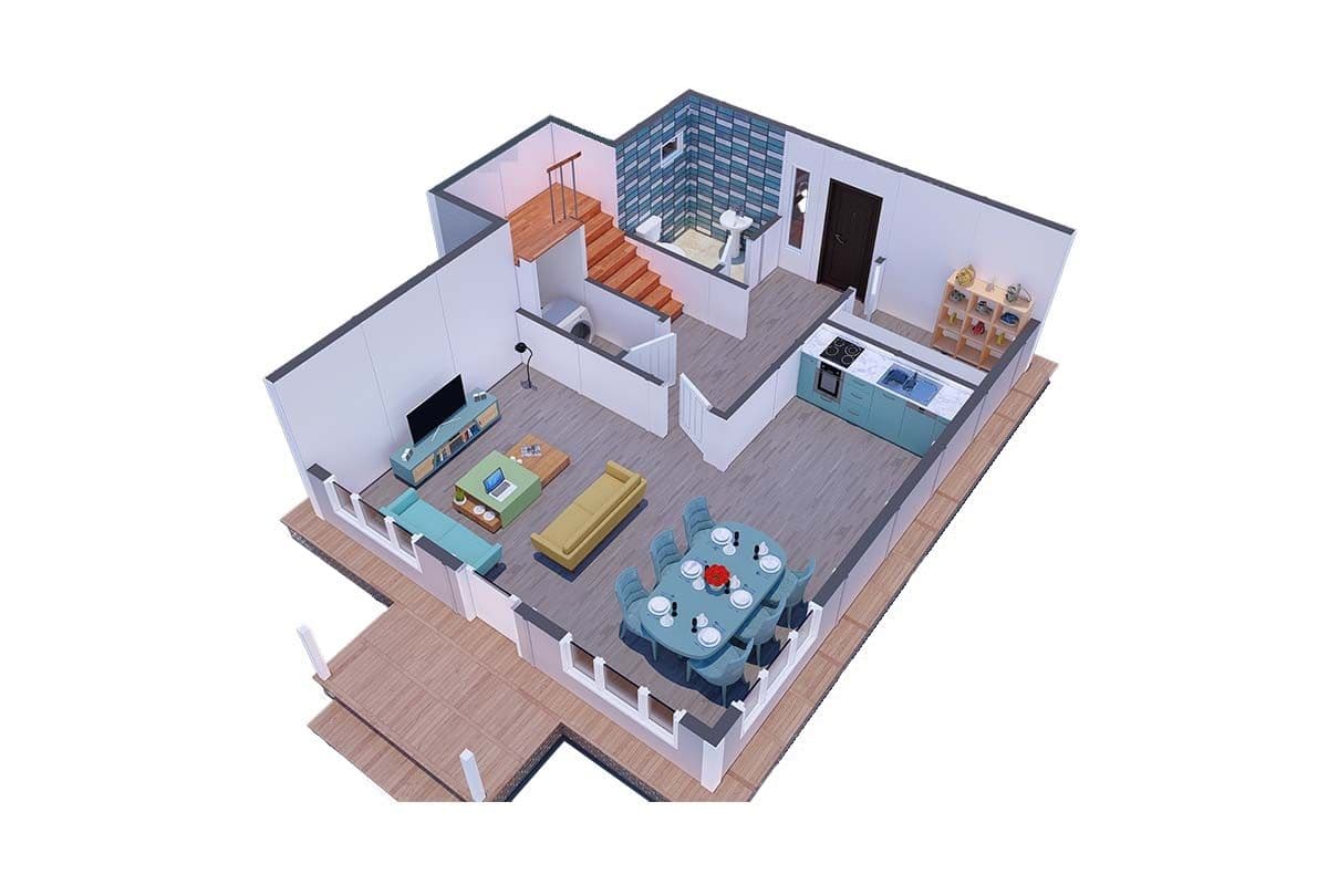 122 m² Çelik Ev 3+1