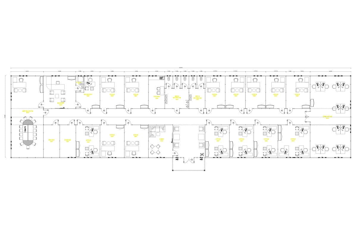 686 m² Prefabrik Ofis