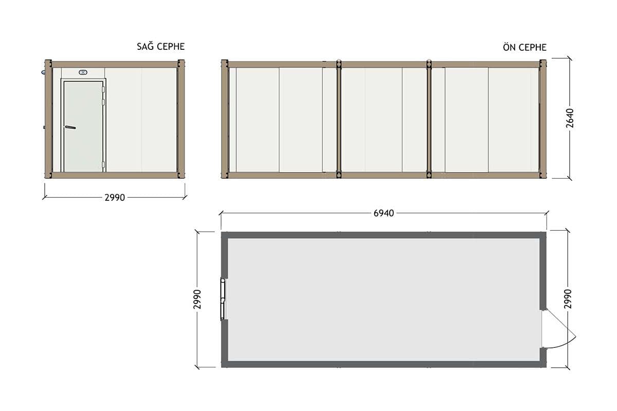 K1003 - Sandviç Konteyner 300x700cm