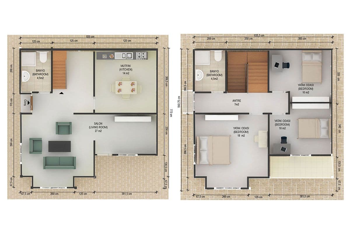 132 m² Prefabrik Villa 3+1