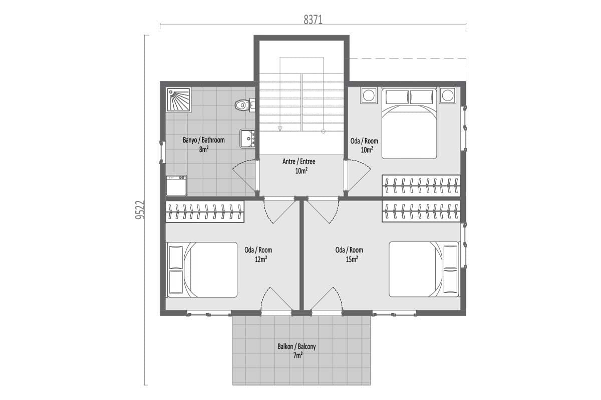 130 m² Prefabrik Villa 4+1