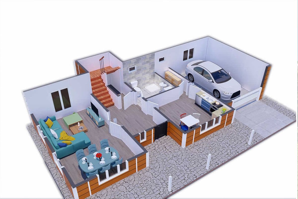200 m² Çelik Ev 3+1